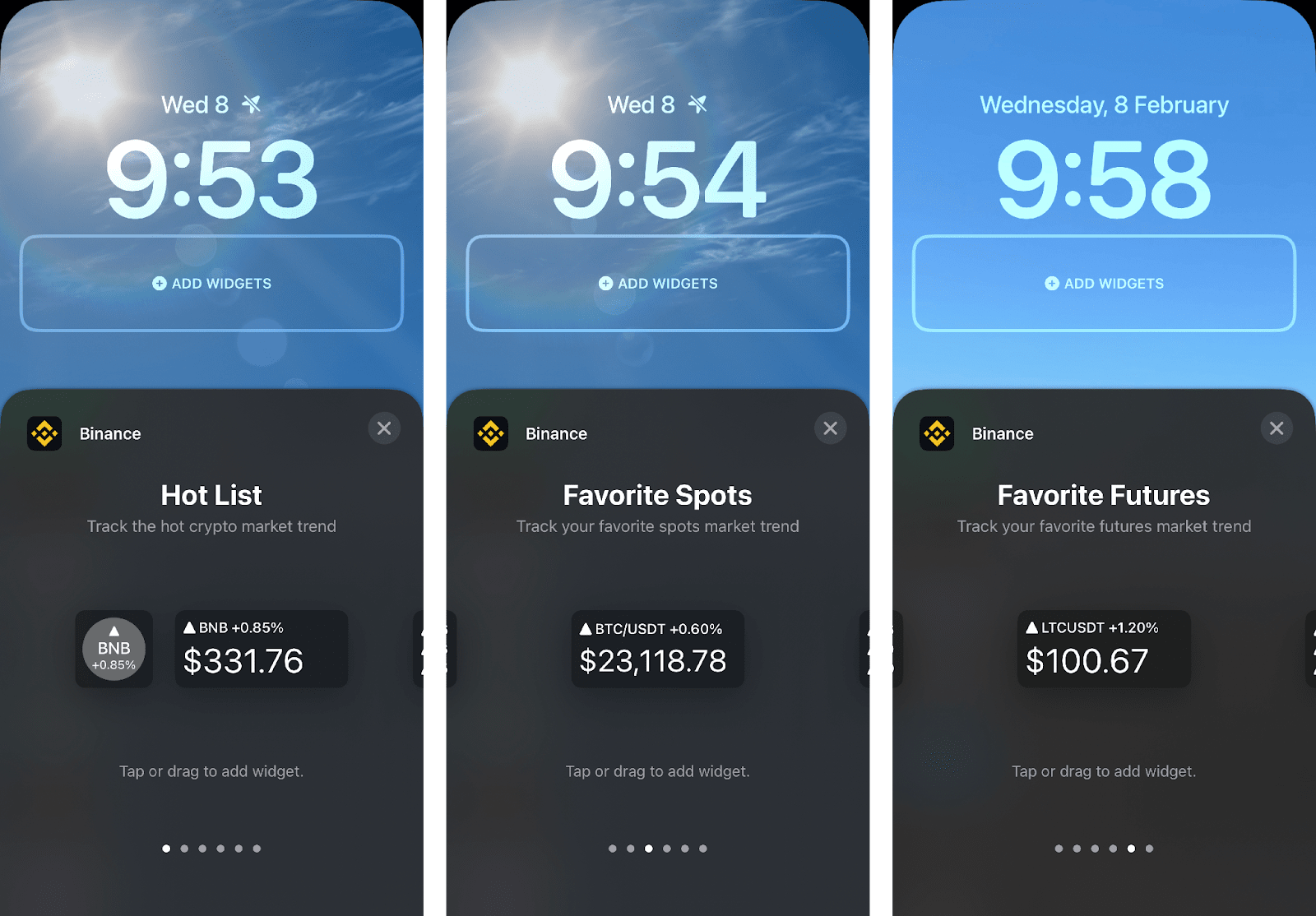 苹果手机怎么设置bnb(binance)交易所组件