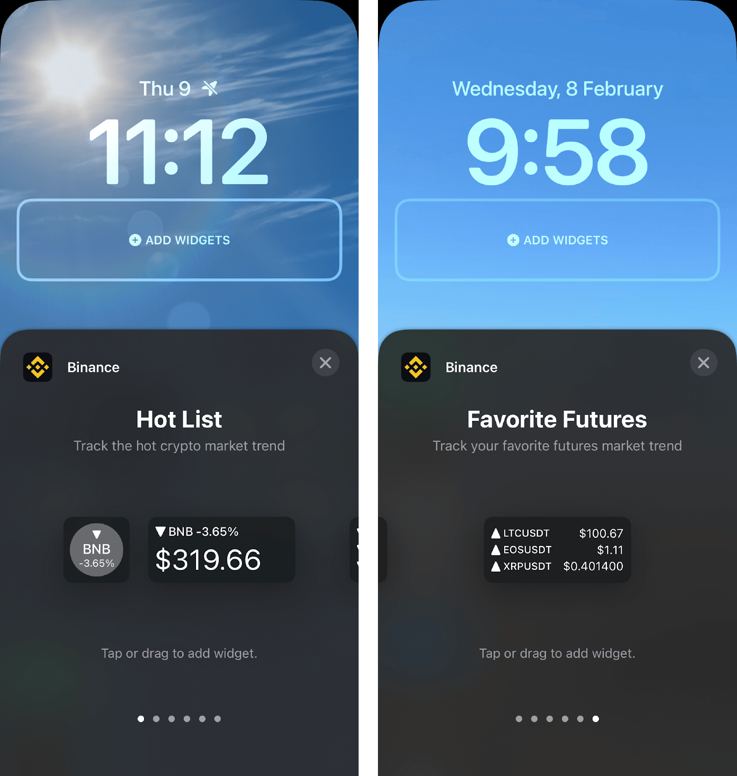 苹果手机怎么设置bnb(binance)交易所组件