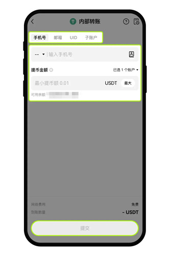 易欧交易所内部转账USDT币种的步骤