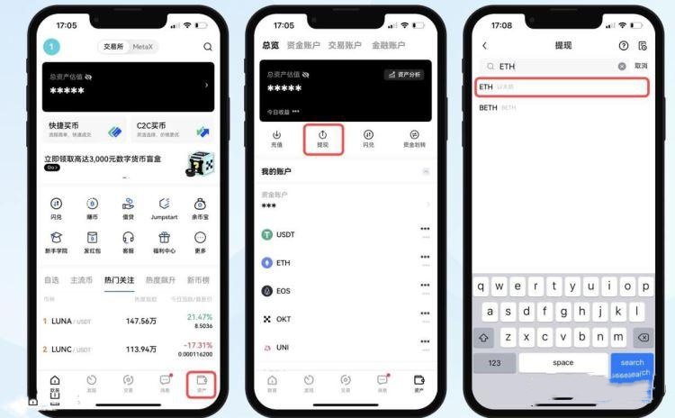 如何将代币从欧易交易所提现到imToken钱包?
